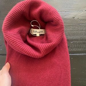 Diane von Furstenberg cashmere cowl neck sweater. Ahiga Cashmere sweater